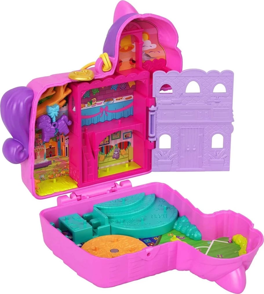 Set lodrash Polly Pocket Piñata Party Compact, MATTEL, HKV32, shumëngjyrëshe