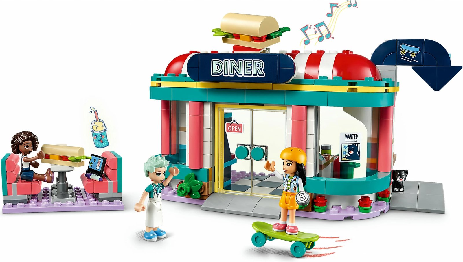 Set ndërtimi LEGO Friends 41728, restorant, shumëngjyrësh