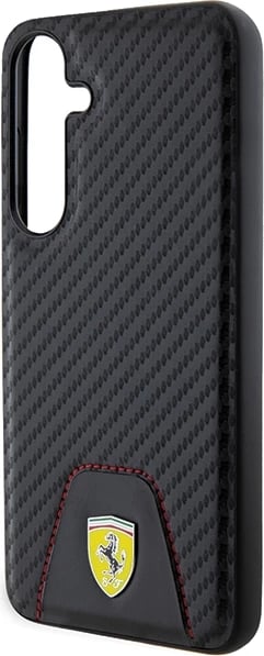 Mbështjellës Ferrari Carbon Stitched Bottom për Samsung Galaxy S24+, i zi