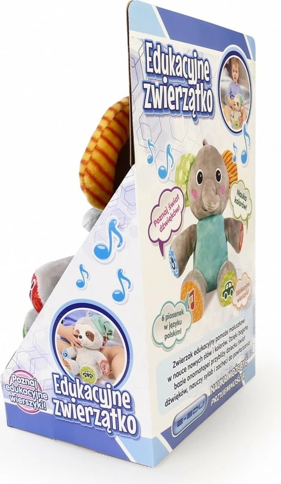 Lodër pelushi interaktive Artyk E-Edu, 25 cm, shumëngjyrëshe