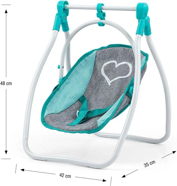 Set kukulle, Milly Mally, Elsa Prestige, me krevat, ndenjëse të lartë dhe çanta, jeshile mint