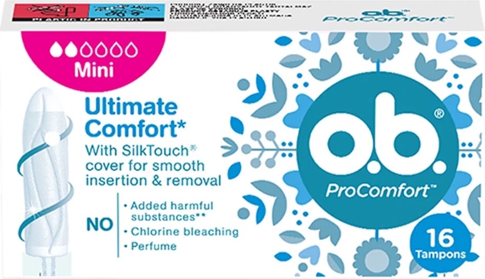 Tamponë për femra O.B. ProComfort Mini, 16 copë