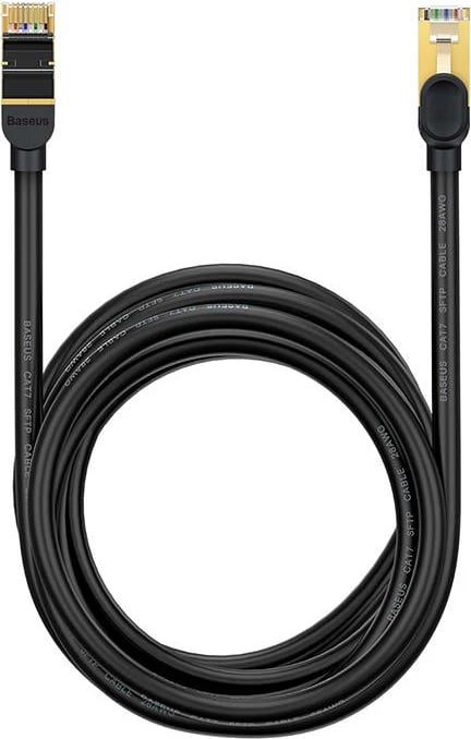 Kabllo rrjeti Baseus, RJ45 në RJ45, 8m, 10Gbps, e zezë