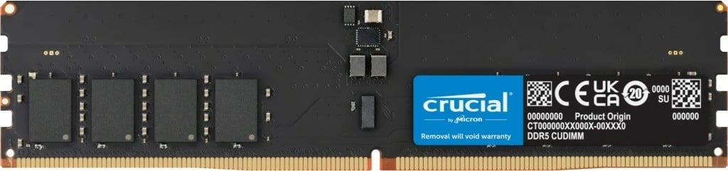 RAM Memorje Crucial DDR5 CUDIMM 32GB, 6400 MHz, CL52, ECC