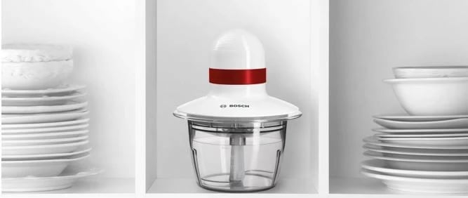Grirës ushqimi Bosch MMRP1000, 0.8L, 400W, Kuq/Bardhë