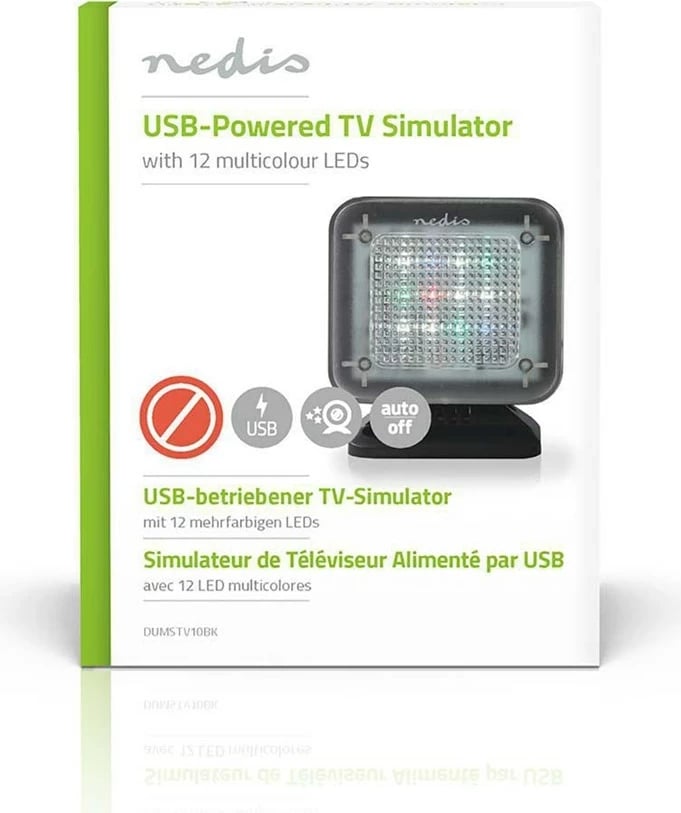 Simulator televizori Nedis DUMSTV10BK, box, i zi