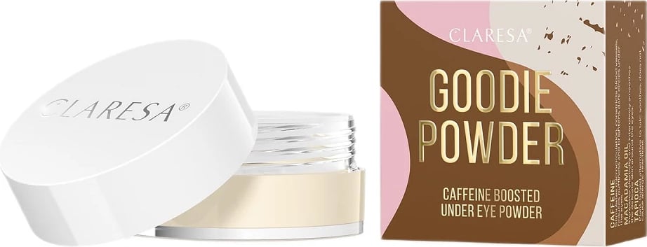 Pudër për femra Claresa Goodie Powder Under Eye Powder me kafeinë Light Beige, 6g