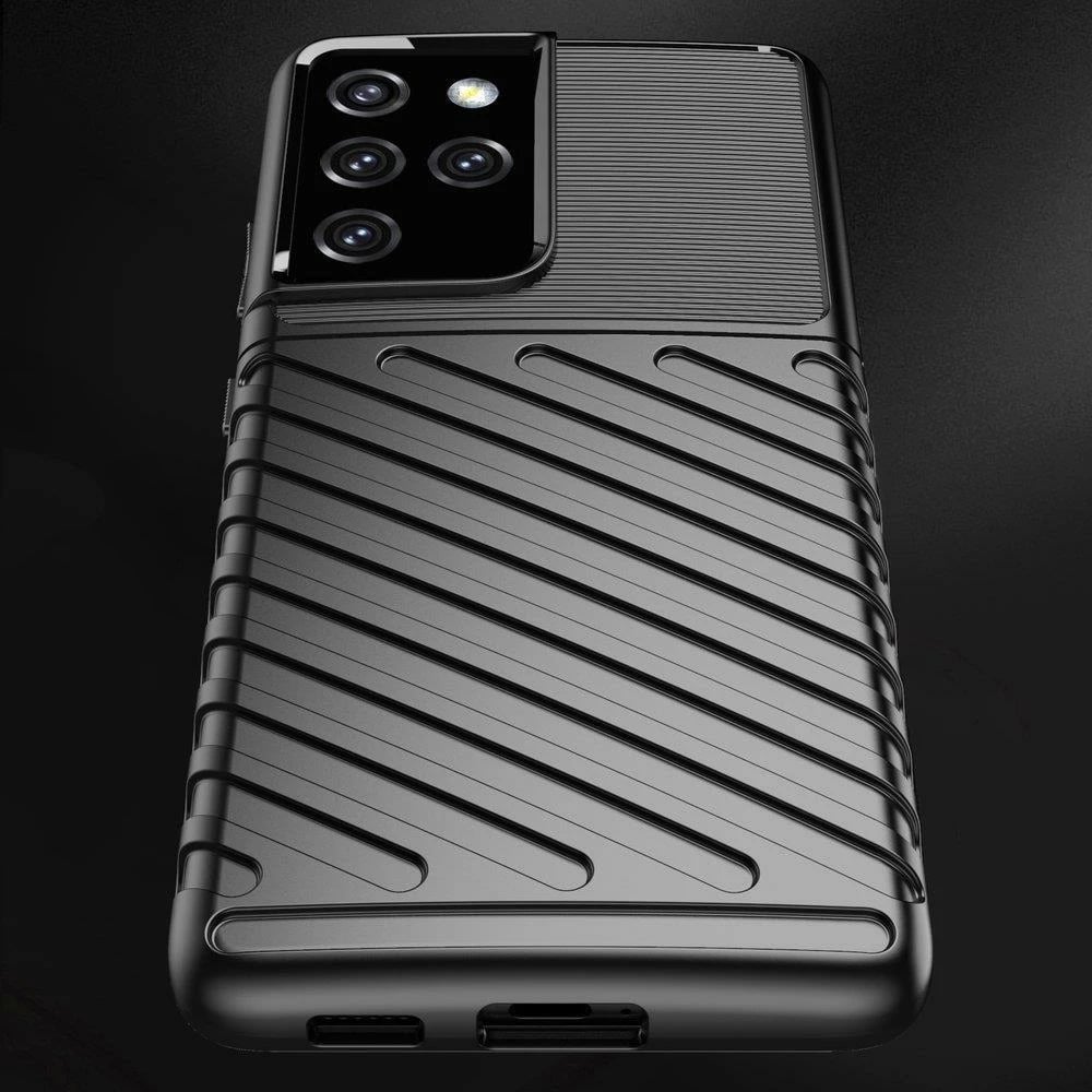 Mbështjellës Hurtel Thunder Case për Samsung Galaxy S22 Ultra, i kaltër