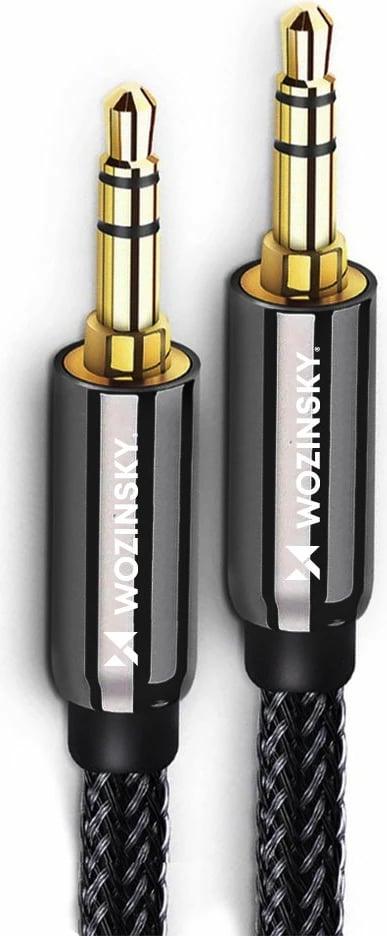 Kabllo audio AUX Wozinsky WACMJB-1M, 1.5m, mini jack 3.5mm, e zezë