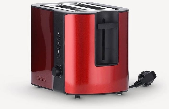 Tostier SEVERIN AT 2217, 2 feta, 800 W, Inoks, Kuqe