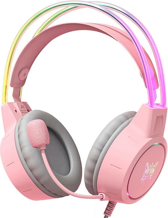 Kufje gaming ONIKUMA X15Pro me mikrofon, Rozë