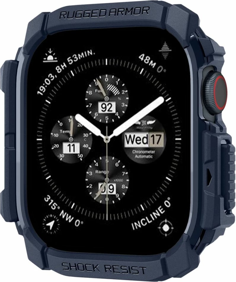 Mbështjellës Spigen Rugged Armor për Apple Watch 10, 46mm, Blu