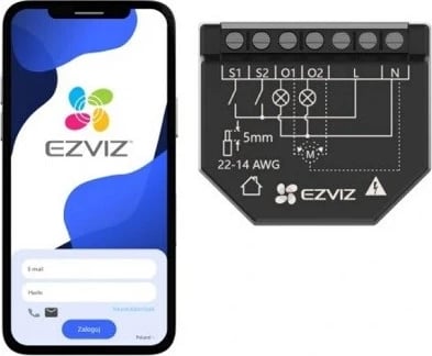 Relé smart home EZVIZ CS-T36, Wi-Fi/Bluetooth, e zezë