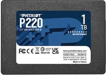 SSD Patriot P220 1TB, 2.5", SATA III