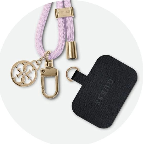 Rrip për celular Guess CBDY Cord, universal, najlon, 150 cm, vjollcë