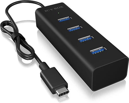 Hub USB ICY BOX IB-HUB1409-C3, USB 3.2 Gen 1, 5000 Mbit/s, i zi, alumin