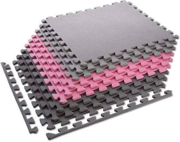 Puzzle mat One Fitness MP10, rozë-gri