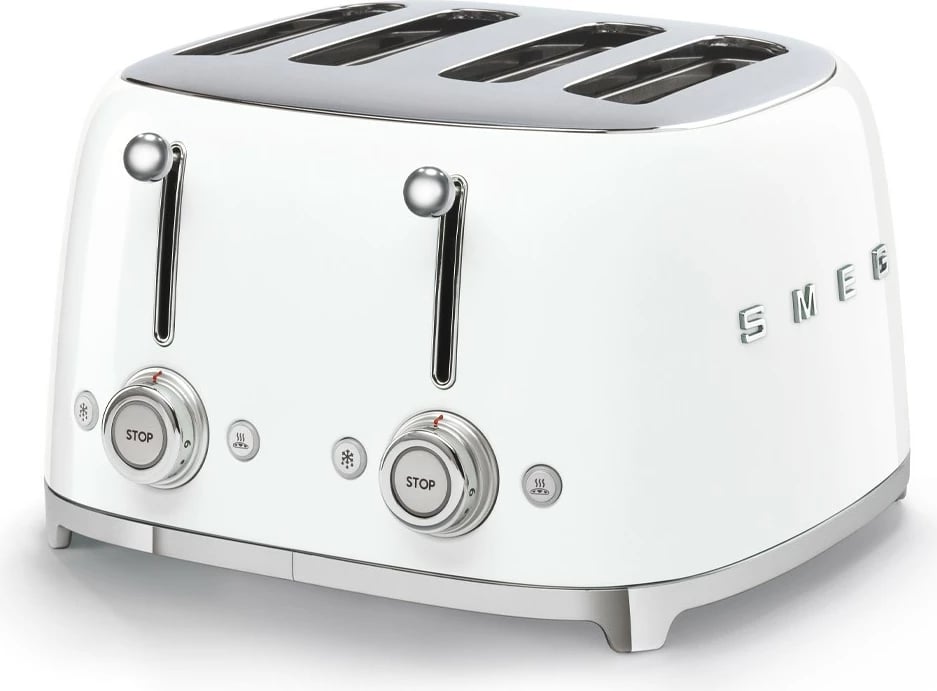 Toaster SMEG TSF03WHEU 4 feta, 2000W, stil i viteve 50', bardhë