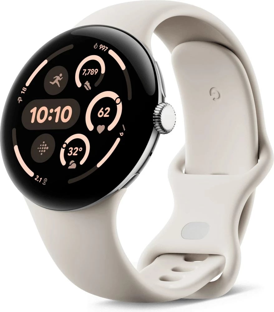 Smartwatch Google Pixel Watch 3, 45 mm, AMOLED, 4G, Argjendtë