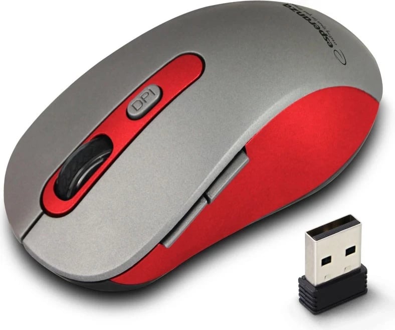 Mausi Wireless Esperanza EM131R, Optik 1600 DPI, Gri