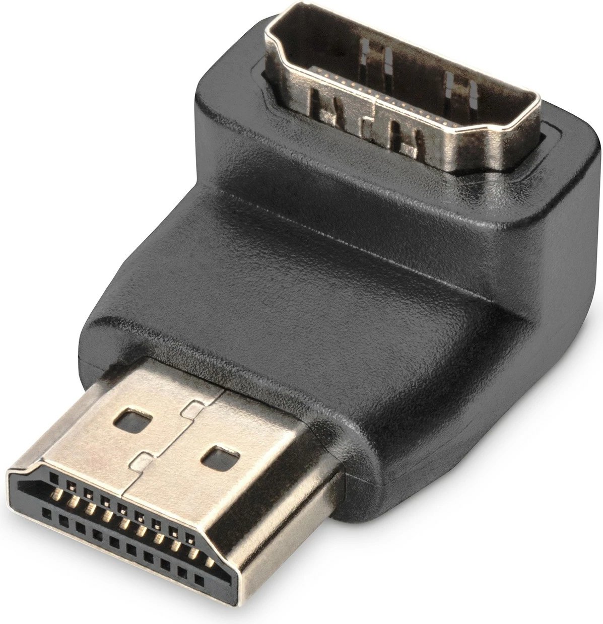 Adapter HDMI Digitus, 90° i lakuar, HDMI Type A, i zi
