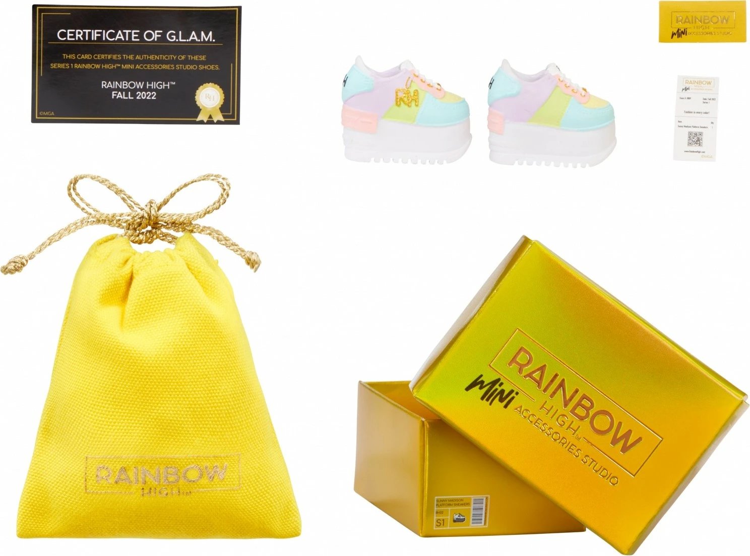 Aksesor këpucë për kukulla Rainbow High, MGA, 1 copë, shumëngjyrëshe