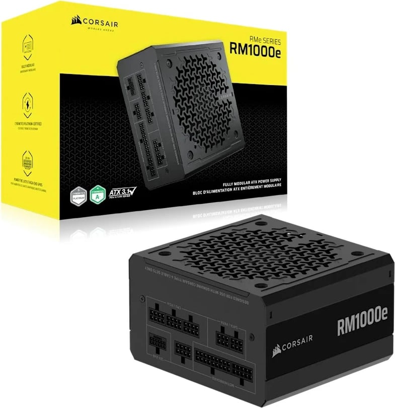 Kasë energjie Corsair RMe Series RM1000e, 1000 W, ATX, e zezë