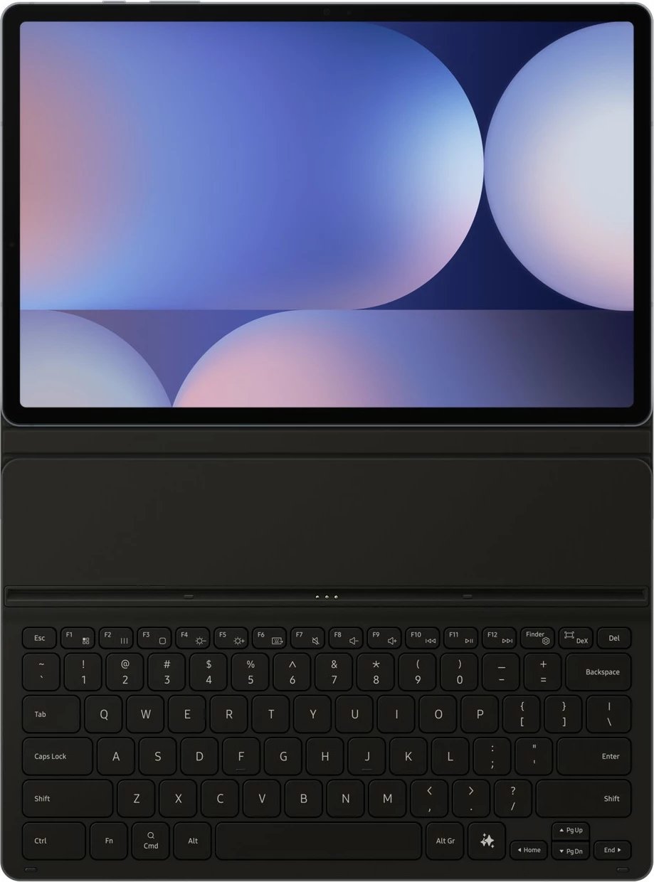 Mbështjellës tastierë Samsung EF-DX820, QWERTZ, Gjermanisht, Touchpad, Galaxy Tab S10+, Galaxy Tab S9+, Galaxy Tab S9 FE+, E zezë
