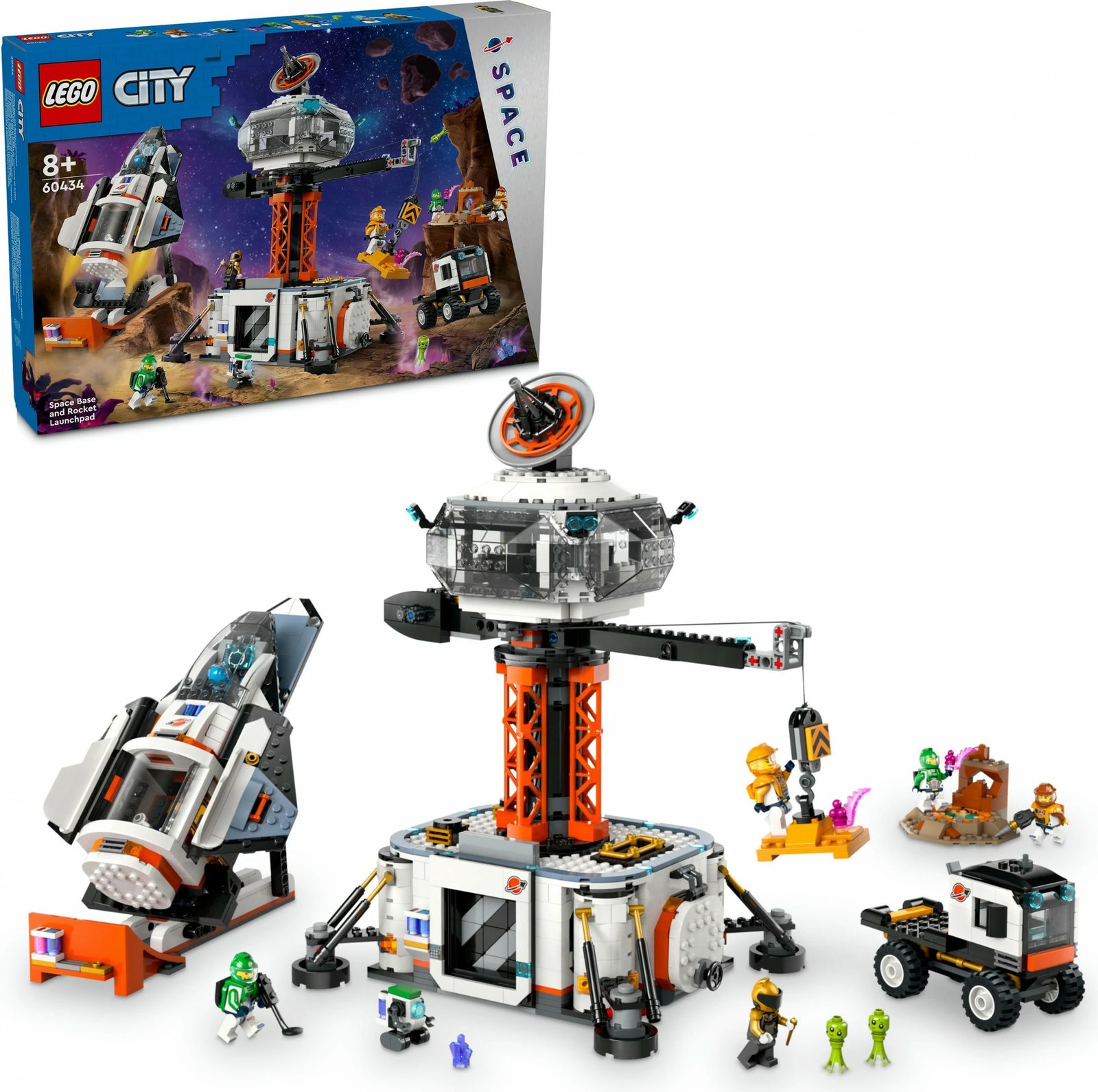 Set ndërtimi LEGO City Space Base and Rocket Launchpad 1422 pjesë, shumëngjyrësh
