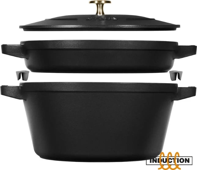 Tigan për pjekje Staub La Cocotte, ZWILLING, 24 cm, Gize, Zi