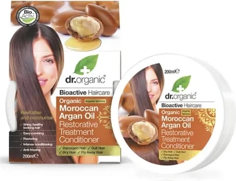 Kondicioner për flokë Dr. Organic Moroccan Argan Oil Hair Treatment, 200ml