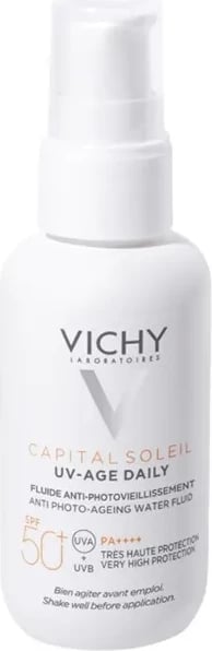 Fluid për diell për fytyrë Vichy Capital Soleil Uv-Age Daily SPF50+, unisex, 40ml