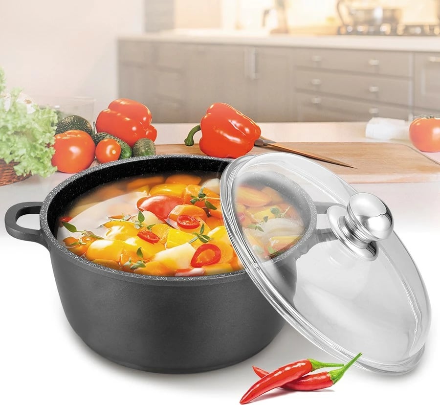 Tenxhere Maestro MR-4616C me kapak, 16 cm, 1 l, e zezë