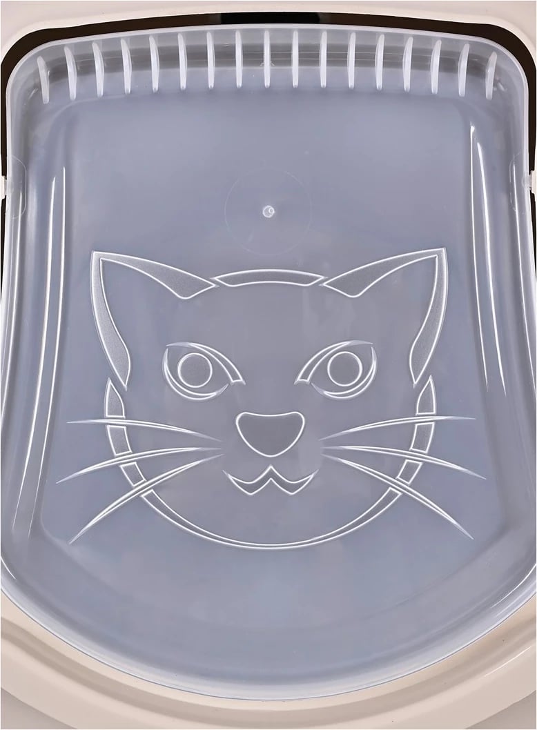 Kuti mbeturinash për mace DIAMENTIQ BAYA, plastikë, 55.5 x 40 x 38.7 cm, bezhë