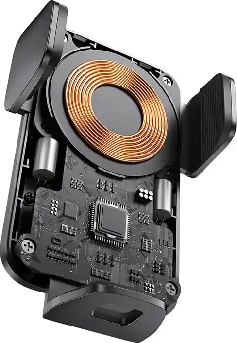 Mbështjellës Baseus Wisdom CGZX000001 për makinë, me karikim wireless 15W, i zi