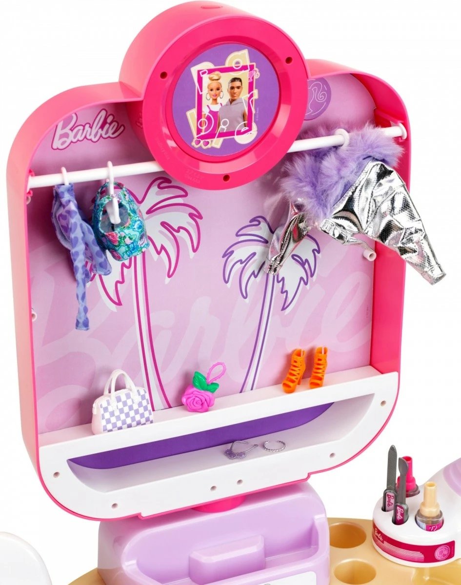 Set tavolinë grimi Barbie Klein 5721 me tharëse thonjsh, rozë