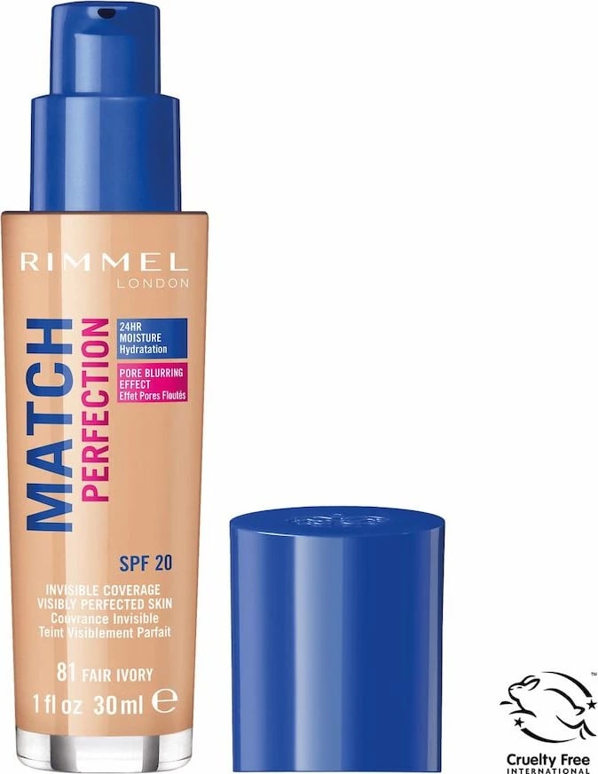Fondatinë Rimmel Match Perfection 081 Fair Ivory SPF20 30ml