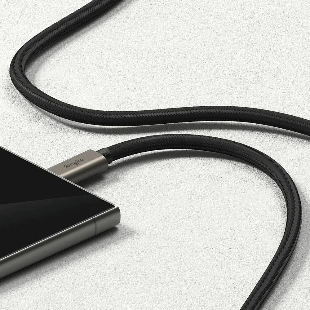 Kabllo USB-C Ringke 3.2 Gen, 200cm, 240W, e zezë