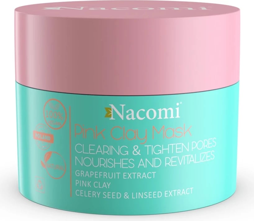 Maskë për fytyrë për femra Nacomi Vegan Pink Clay Mask rozë 50ml