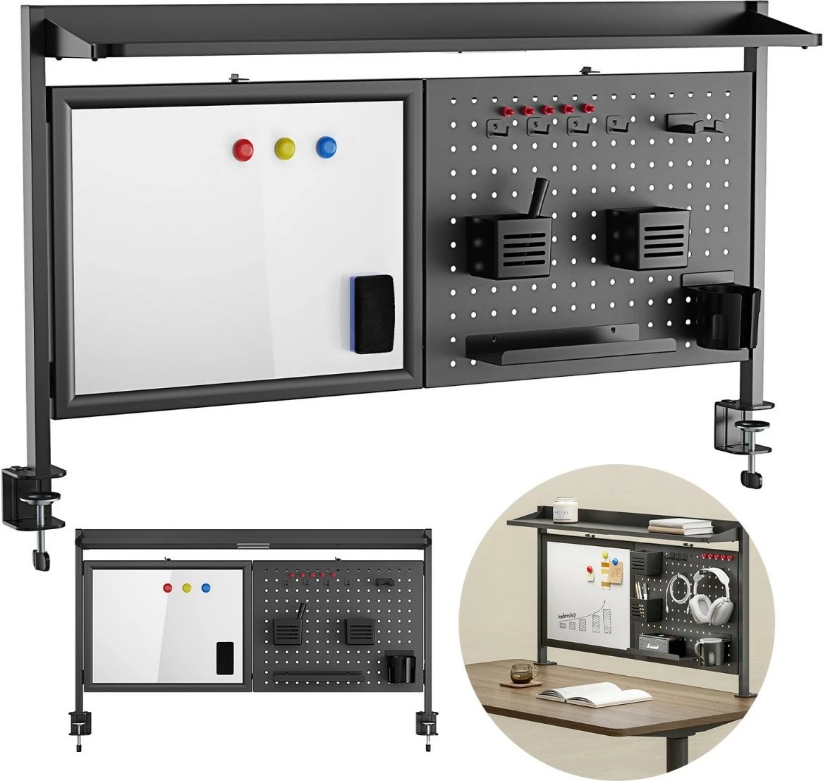 Ndarës tavoline Ergo Office ER-301B me aksesorë, i zi