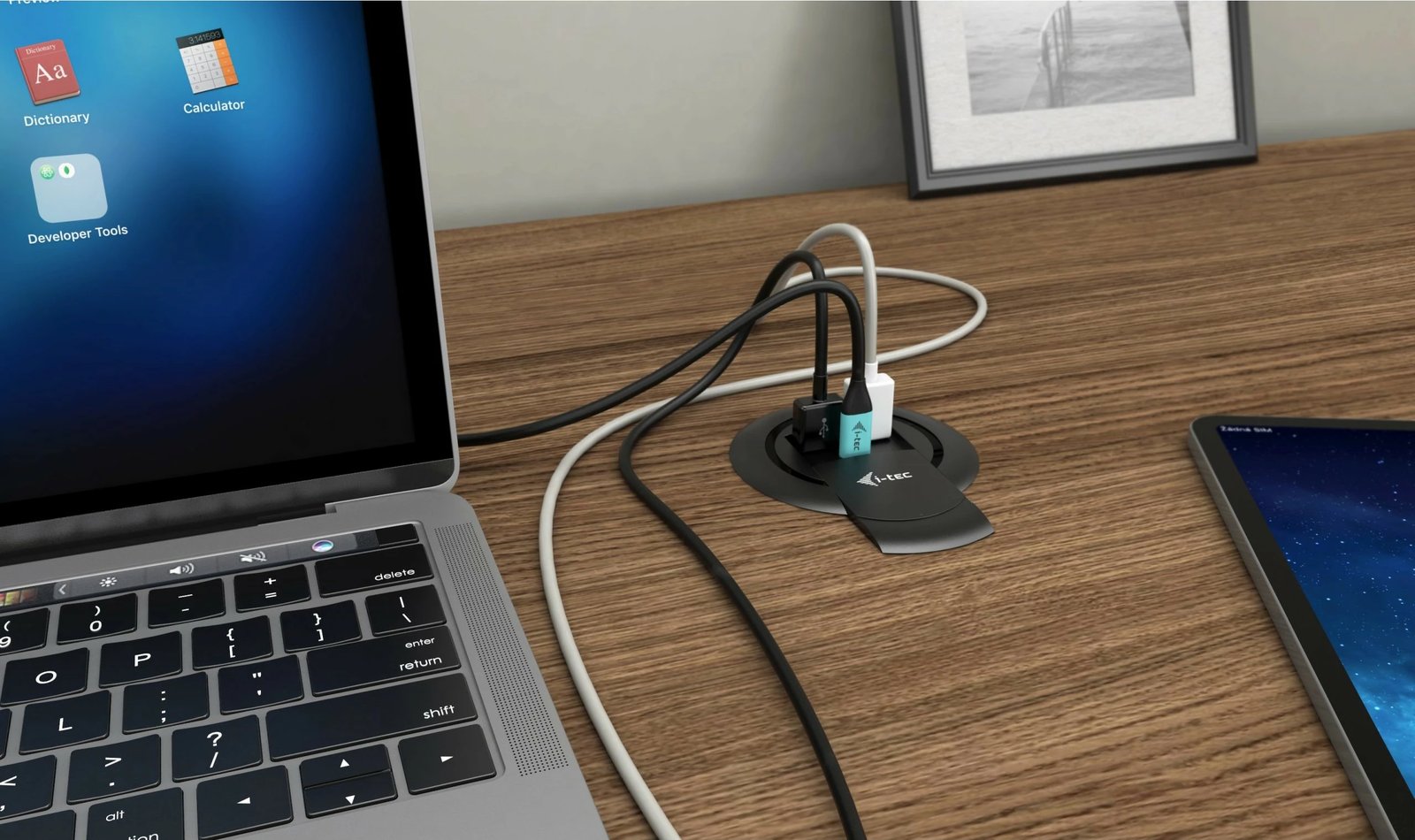 Karikues tavoline i-tec, 96W, 3x USB-A QC3.0, 1x USB-C PD3.0, i zi