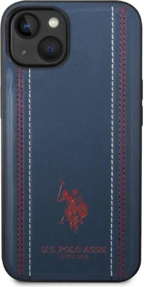 Mbështjellës U.S. Polo Assn. USHCP14SPFAV për iPhone 14 6.1", lëkurë sintetike, blu e errët