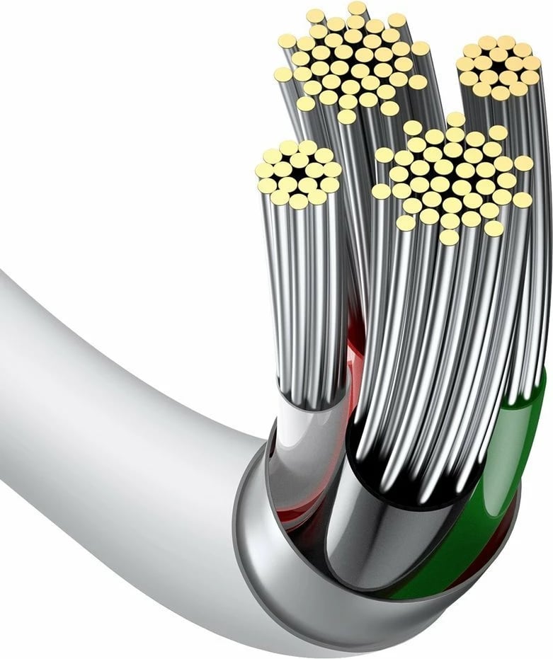 Kabllo Baseus Superior CALYS-A02, USB në Lightning, 1m, 2.4A, Bardhë