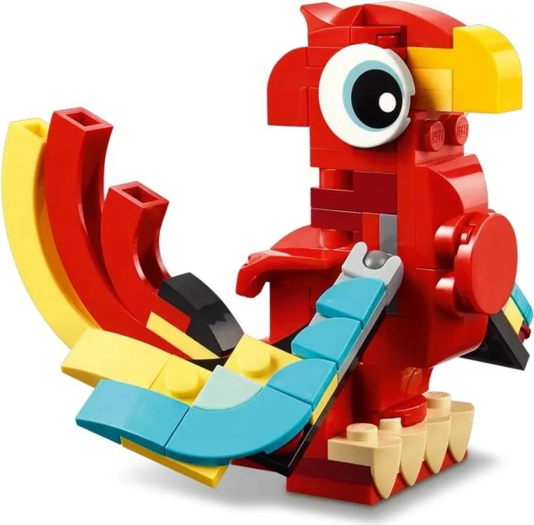 Set LEGO Creator 3-në-1, Red Dragon 31145, 149 pjesë, i kuq