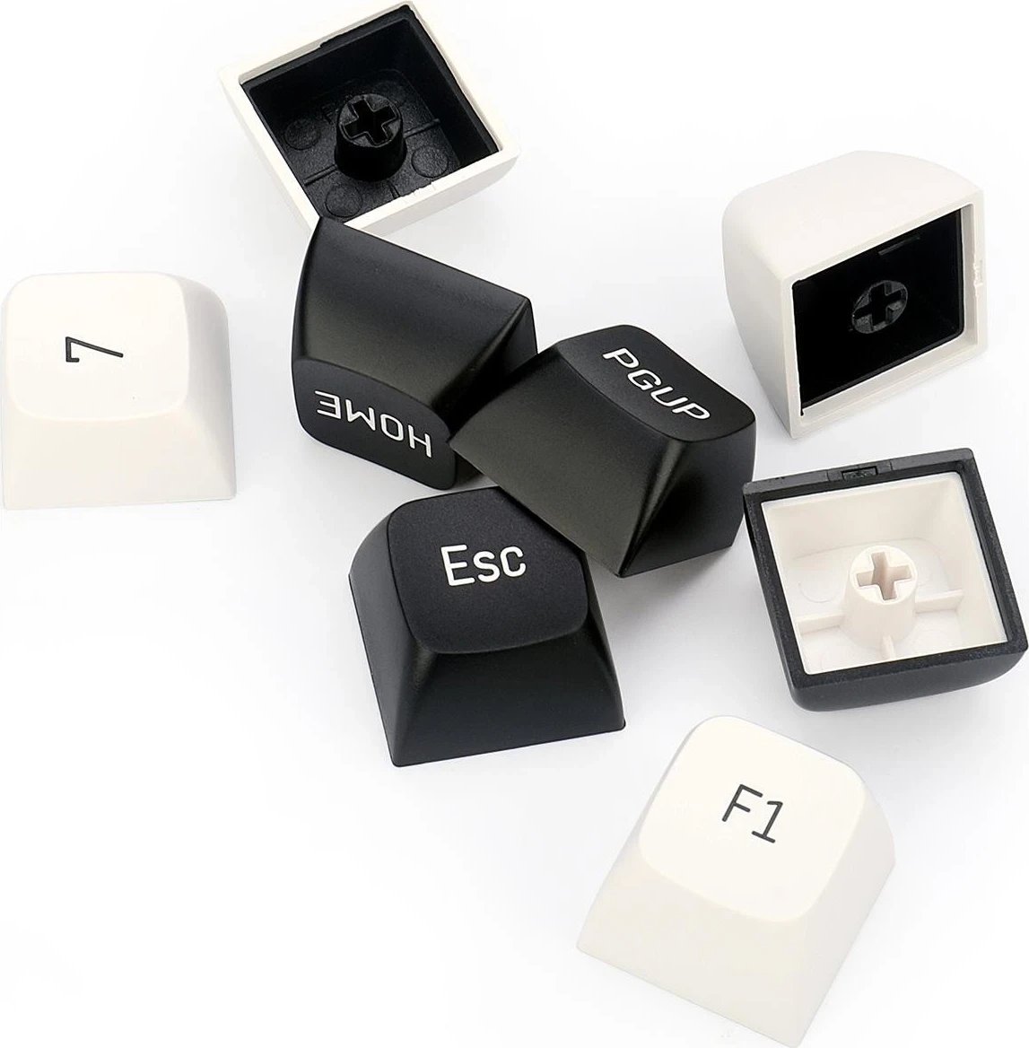 Keycaps Redragon A132 PBT Doubleshot, 150 copë, bardhë-e zezë Keycaps Redragon A132 PBT Doubleshot, 150 copë, bardhë-e zezë
