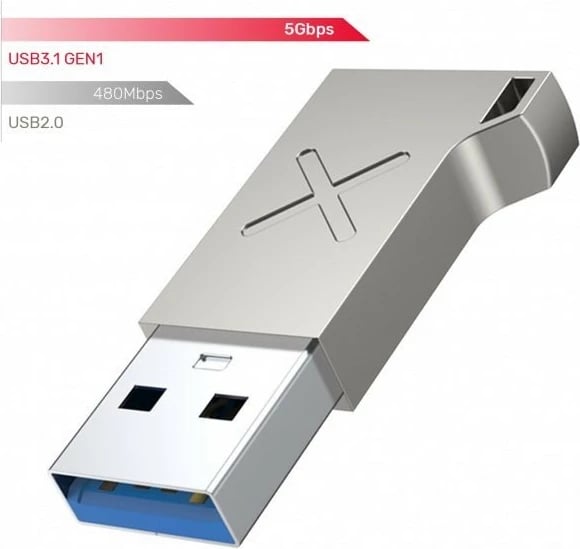 Adapter USB 3.0 në USB-C Unitek A1034NI, Argjend