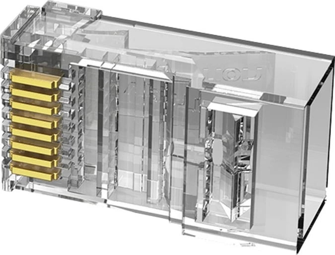 Plug RJ-45 Vention Cat.5E, 100 copë, transparent