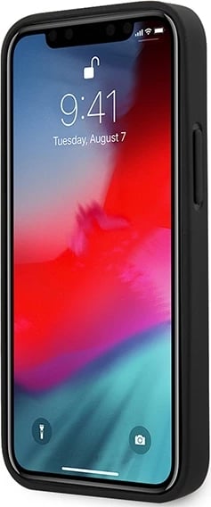 Mbështjellës Ferrari Off Track Quilted për iPhone 12 mini 5.4", lëkurë, i zi