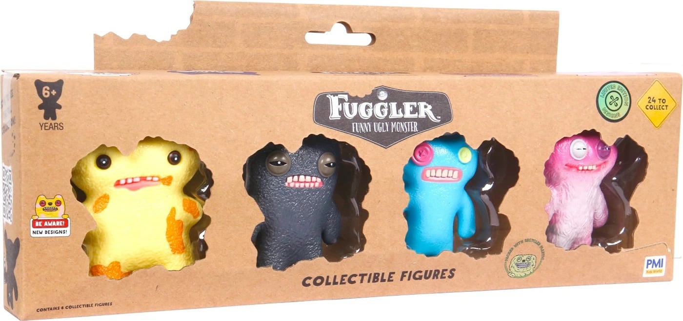Set figurina koleksionuese Fuggler Limited Edition 1.5, P.M.I. Kids World, 4 copë, shumëngjyrëshe