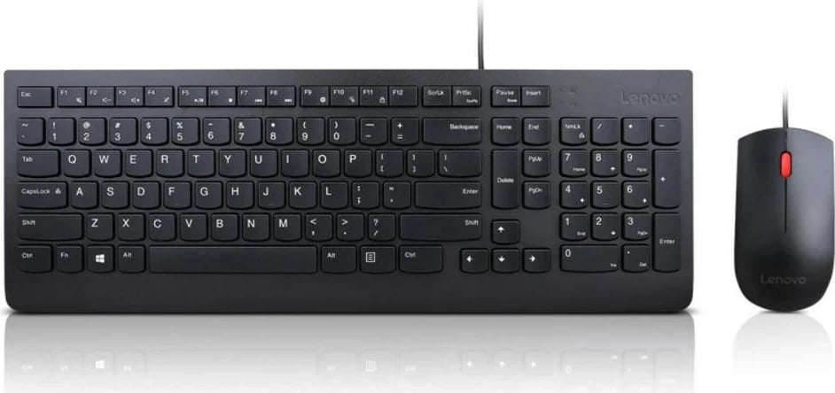 Tastierë dhe maus Lenovo 4X30L79883, USB, QWERTY, Anglisht, Zi